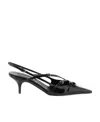 Miu Miu Buckle-embellished Slingback Pumps In Black