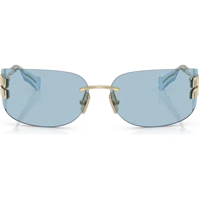 MIU MIU MIU MIU 75MM OVERSIZE RECTANGULAR WRAP SUNGLASSES