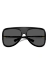 Miu Miu Runway Oversized Aviator Sunglasses In Dark Grey