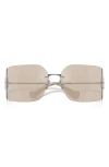 Miu Miu 80mm Oversize Irregular Sunglasses In Brown