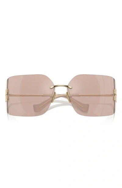 Miu Miu 80mm Oversize Irregular Sunglasses In Pale Gold