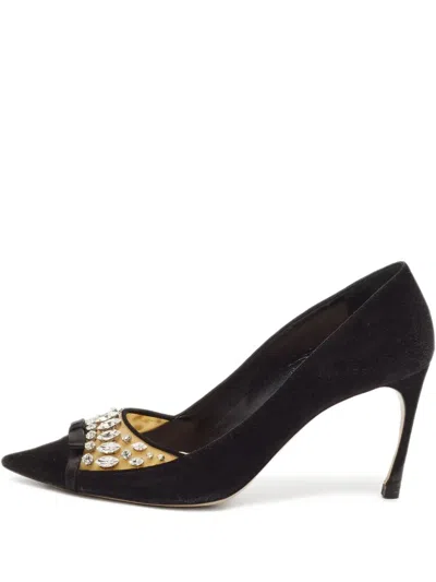 Pre-owned Miu Miu 85mm Crystal-embellishment Sandals