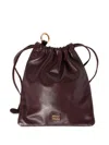 Miu Miu Logo Patch Pouch In レッド