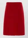 Miu Miu A-line High Waist Wool Skirt In Red