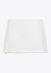 Miu Miu Women's Linen And Cotton Mini Skirt In White