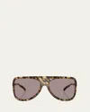 Miu Miu A01s Plastic Shield Sunglasses In Multi