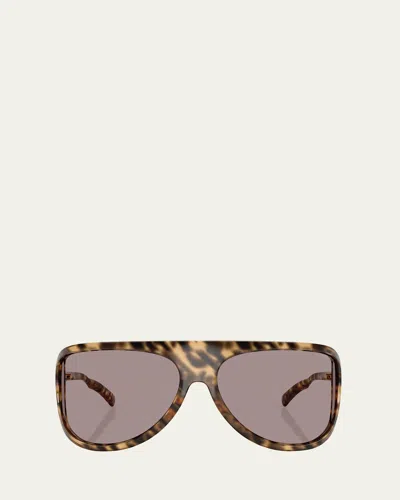 Miu Miu A01s Plastic Shield Sunglasses In Multi