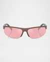 Miu Miu Occhiali Da Sole Miu Nocturne In Acetato Testa Di Moro Donna In Pink