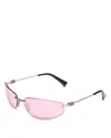 Miu Miu Nocturne Metal Frame Sunglasses With Slim Arms In Gold
