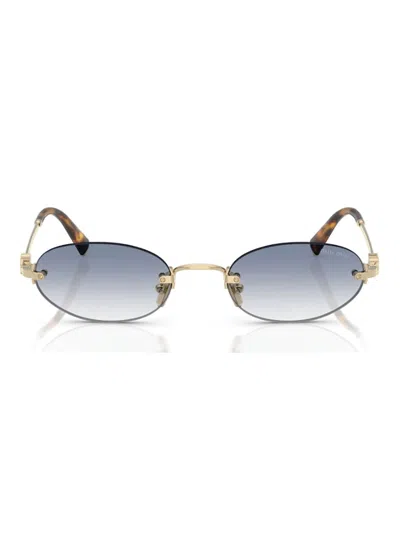 Miu Miu A54s Sole Sunglasses In Silver