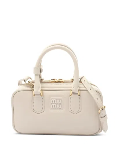 Pre-owned Miu Miu Accardi Mini Bag In Neutral