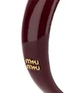 Miu Miu Accessori Capelli Vernice In Brown