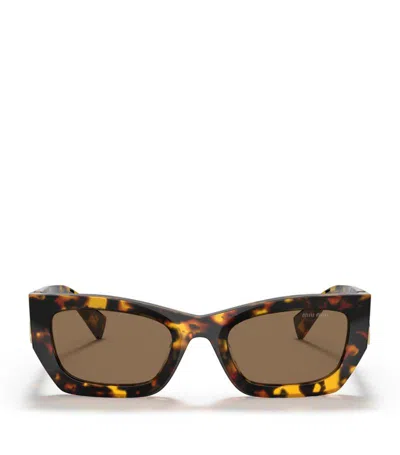 Miu Miu Eyewear Collection Sunglasses In Coffee Lenses