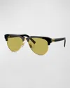 Miu Miu Womens Black Mu 09zs Pilot-frame Acetate Sunglasses In Black