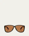 Miu Miu Acetate Aviator Sunglasses In Brown