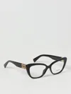 Miu Miu Acetate Eyeglasses With Logo On The Temples In Black