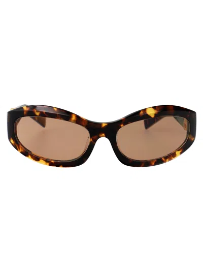 MIU MIU MIU MIU ACETATE HAVANA MIELE SUNGLASSES