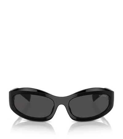 MIU MIU MIU MIU ACETATE OVAL MU14ZS SUNGLASSES