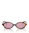 Miu Miu Miumiu 0mu 04zs Miu Regard Vau50d Havana Miele Sunglasses In Brown