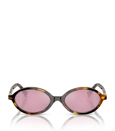 Miu Miu Miumiu 0mu 04zs Miu Regard Vau50d Havana Miele Sunglasses In Brown