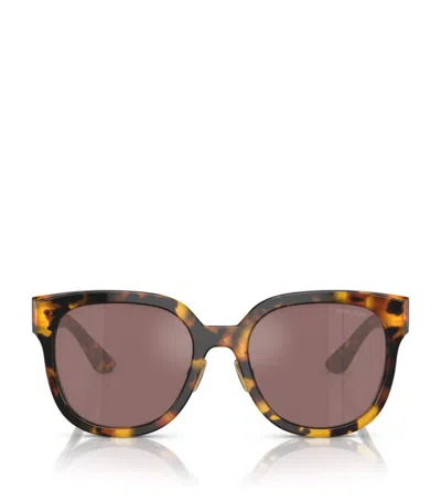 MIU MIU ACETATE TORTOISESHELL OVERSIZED SUNGLASSES