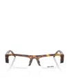 Miu Miu Rectangular Acetate Eyewear Frames In Brown