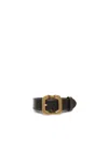 Miu Miu Leather Bracelet With Buckle In Black