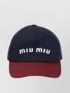 MIU MIU ADJUSTABLE COTTON BASEBALL HAT