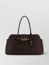 Miu Miu Women Chocolate Leather Aventure Shoulder Bag
