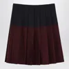 Miu Miu Block Pattern High Waist Knee-length Pleated Skirt In Multi