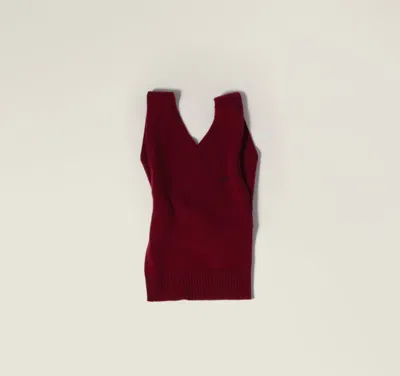 Miu Miu Maglieria In Burgundy