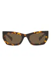 Miu Miu Angular Tortoiseshell Sunglasses In Brown