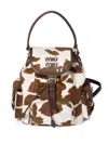 Miu Miu Animal-print Backpack In White