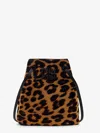 Miu Miu Animal Print Leather Crossbody Bag In Brown