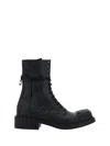 Miu Miu Women Black Leather Ankle Boots In Black