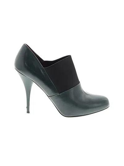 Pre-owned Miu Miu Ankle Boots In Teal