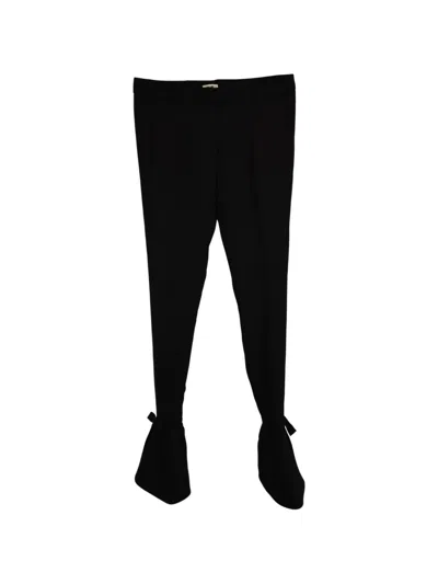 Pre-owned Miu Miu Ankle-tie Trousers In Black
