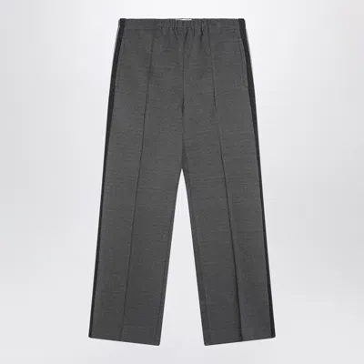 Miu Miu Anthracite Knitted Trousers In Punto Stoffa In Green