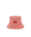 Miu Miu Appliqué-logo Clutch And Bucket Hat (two-piece Set) In Red
