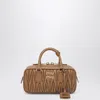 Miu Miu Matelassé Nappa Leather Top-handle Bag In Orange