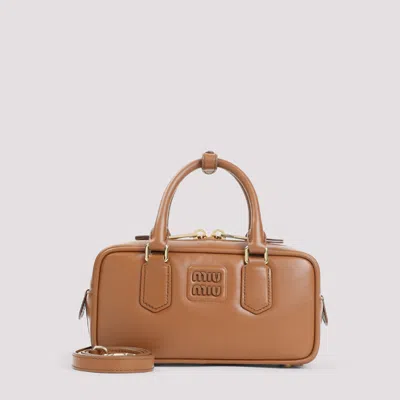 MIU MIU ARCADIE CALF LEATHER HANDBAG