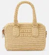 Miu Miu Arcadie Crochet Shoulder Bag In Beige