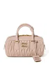 Miu Miu Double Handle Shoulder Bag In Pink