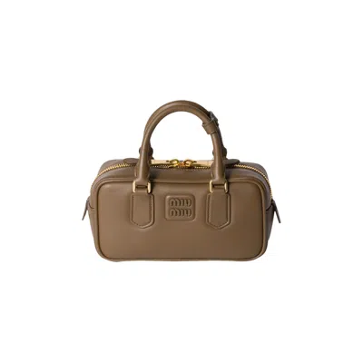 Pre-owned Miu Miu Arcadie Handbag 'tundra' | Brown | Women's Size Onesize