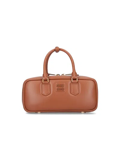 Miu Miu "arcadie" Large Bag In Brown