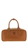 Miu Miu Arcadie Large Leather Top-handle Bag In Brown