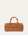 Miu Miu Arcadie Large Leather Top-handle Bag In F0046 Cognac