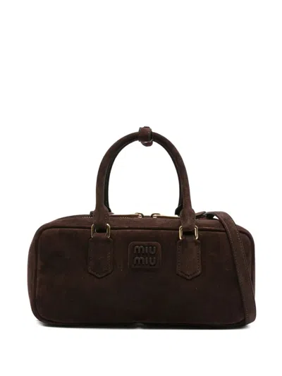 MIU MIU ARCADIE LARGE SUEDE BAG