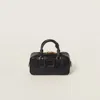 Miu Miu Womens Nero Arcadie Leather Top Handle Bag In Black