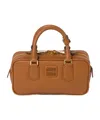 Miu Miu Arcadie Large Leather Top-handle Bag In Brown